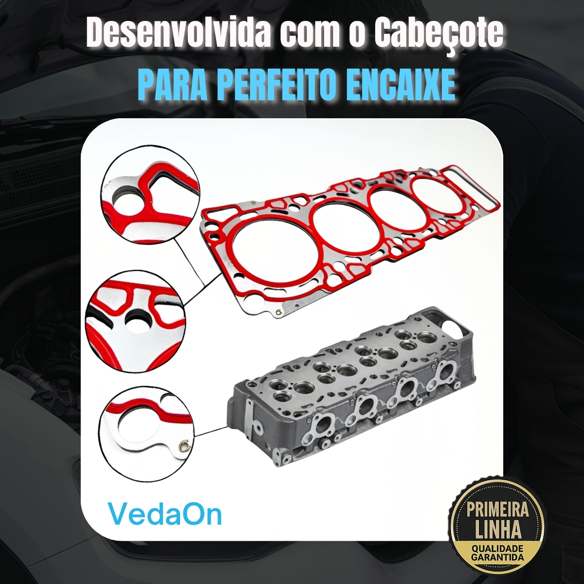 Junta Cabeçote Aço Inox Mwm Agrale Td 2.8 Sprint 4.07t - Imagem 6