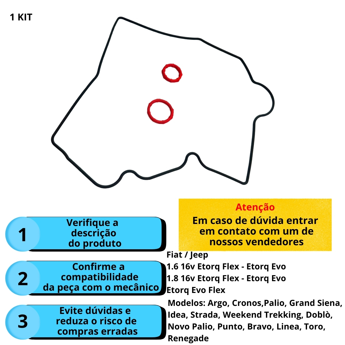 Junta Da Bomba Oleo Fiat C/ E-torq Todos 1.8 16v E 1.6 16v - Imagem 7