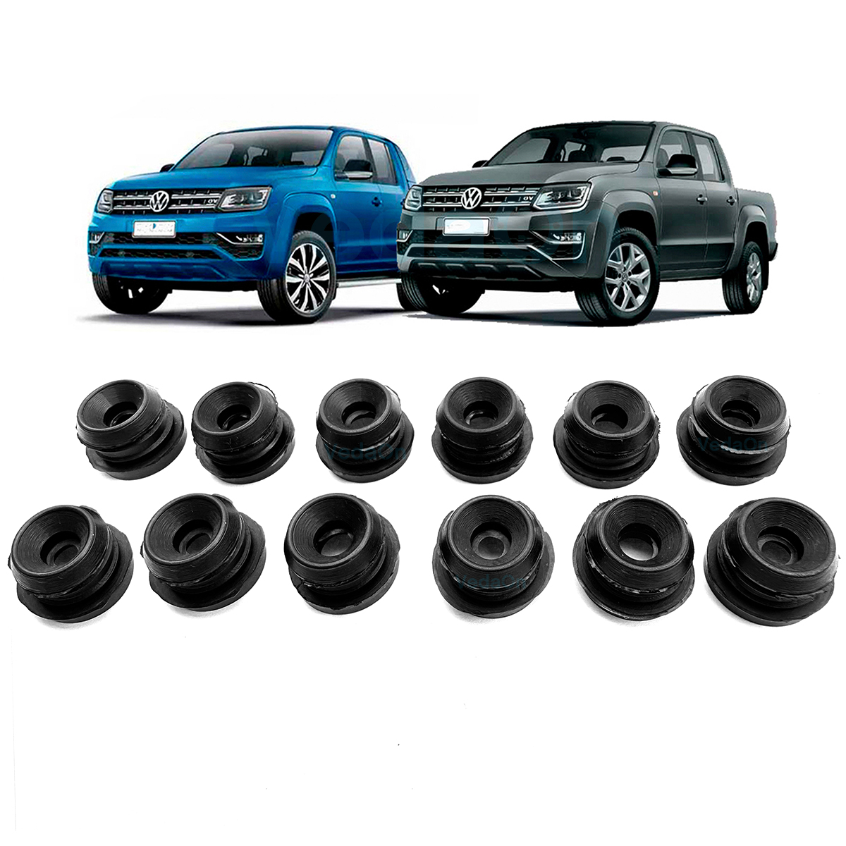 Jogo Aneis Vedacao Tampa Valvulas Amarok 3.0 V6 Audi Q7 Dies (kit com 12 peças)