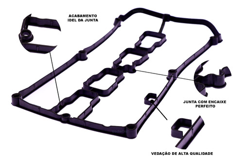 Kit Junta Superior Retificação Alfa Romeo 147 1.6 145 146 156 166 spider 2.0 16V Twin Spark Grossa - Imagem 4