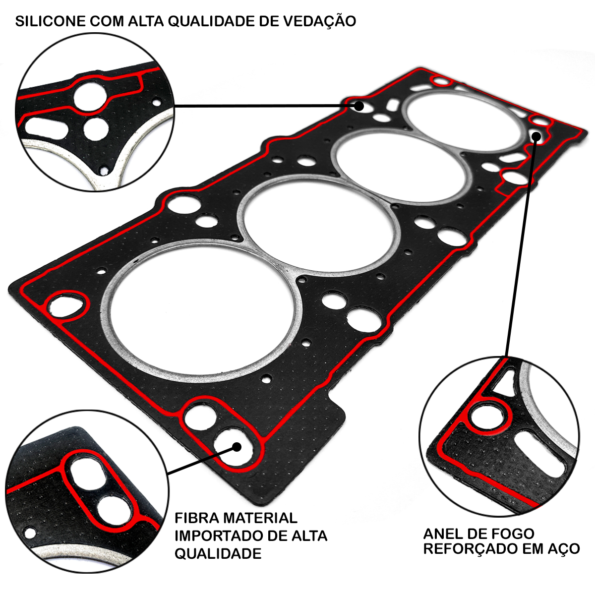 Junta De Cabeçote Bmw 1.8 16v 318i E36 Z3 318ti Bloco M42 - Imagem 3
