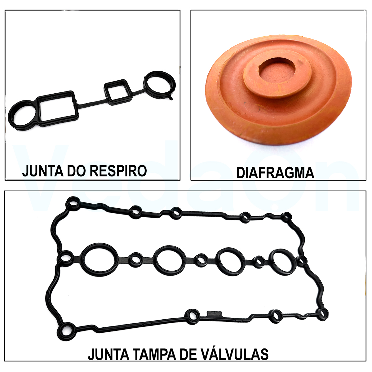 Kit Junta Tampa Válvula VW Golf Jetta Passat 2.0 16V FSI - Imagem 2