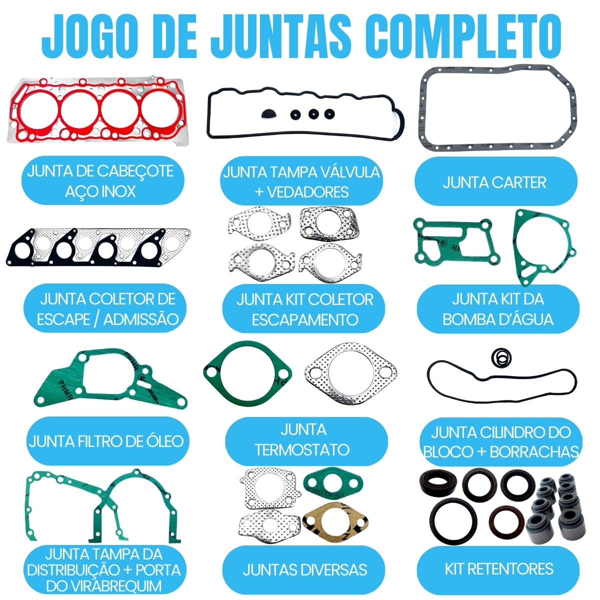 Jogo Junta Completa Com Retentor L200 Pajero 2.5 8v Hpe 4d56 - Imagem 2
