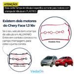 Junta Tampa de Válvula Chery Face 1.3 16V Dohc (Tampa de Plástico) - Imagem 2