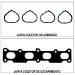 Junta Coletor Admissão E Escape Jeep Compass 2.0 16v Flex - Imagem 2