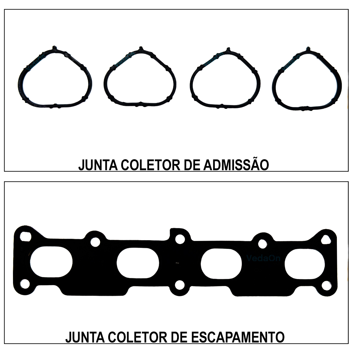 Junta Coletor Admissão E Escape Jeep Compass 2.0 16v Flex - Imagem 2
