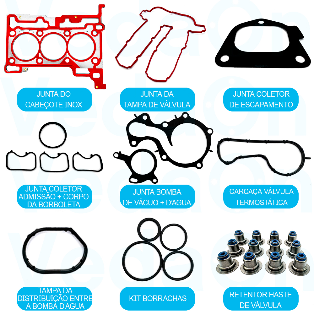 Junta Superior Retentor para Ford Ka 1.0 12v Flex 3 Cilindro - Imagem 2