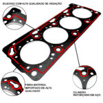 Junta De Cabeçote Volkswagen Gol At 1.0 8v 1000 Flex 95/... - Imagem 2