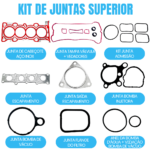 Kit de juntas inox range rover evoque freelander jaguar XC60 2.0 16v - Imagem 2