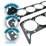 Juntas Cabeçotes PAK 2pcs Camaro Antigo / Volvo Penta Mercruiser 5.0 5.7 6.2 V8 Gasolina Maritimo - Imagem 8