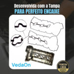 Junta Tampa de Válvula Hyundai Azera Vera Cruz Santa Fé 3.8 3.3 24V G6DB V6 V6 24V DOHC - Imagem 6