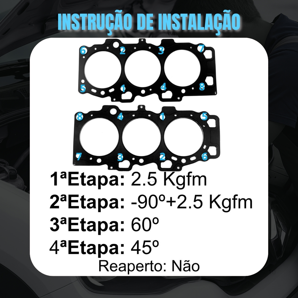 Kit de Juntas Tucson/Sonata/Santa Fé 2.7 V6 24V G6BA DOHC MLS C/ Retentores - Imagem 10