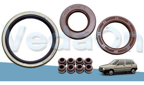 Kit de Retentores Fiat Elba/Prêmio/Uno/Tipo/Tempra 8V 1.5/1.6 Sevel (Argentino)