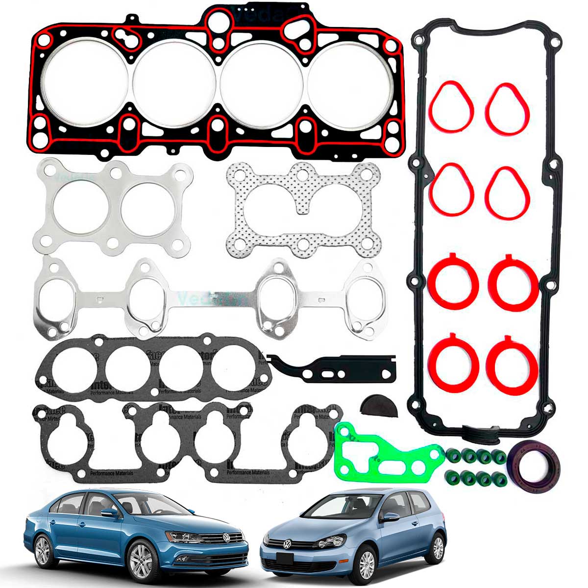 Jogo Superior Cabeçote Retentor New Beetle Jetta 2.0 8v Apk