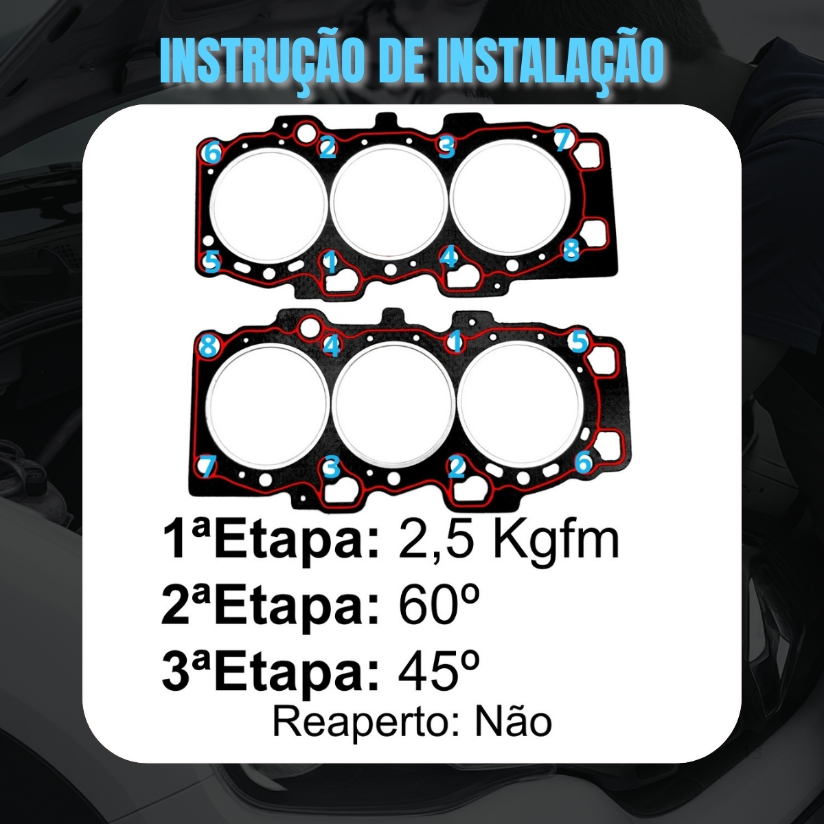 Junta Cabeçote Hyundai Tucson Santa Fé Vera Cruz 2.7 24V V6 G6BA - Imagem 5