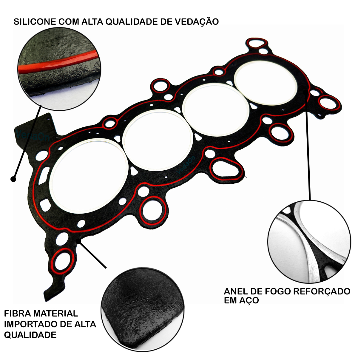 Junta Cabeçote Sob Medida New Civic 1.8 16V Todos - Imagem 2