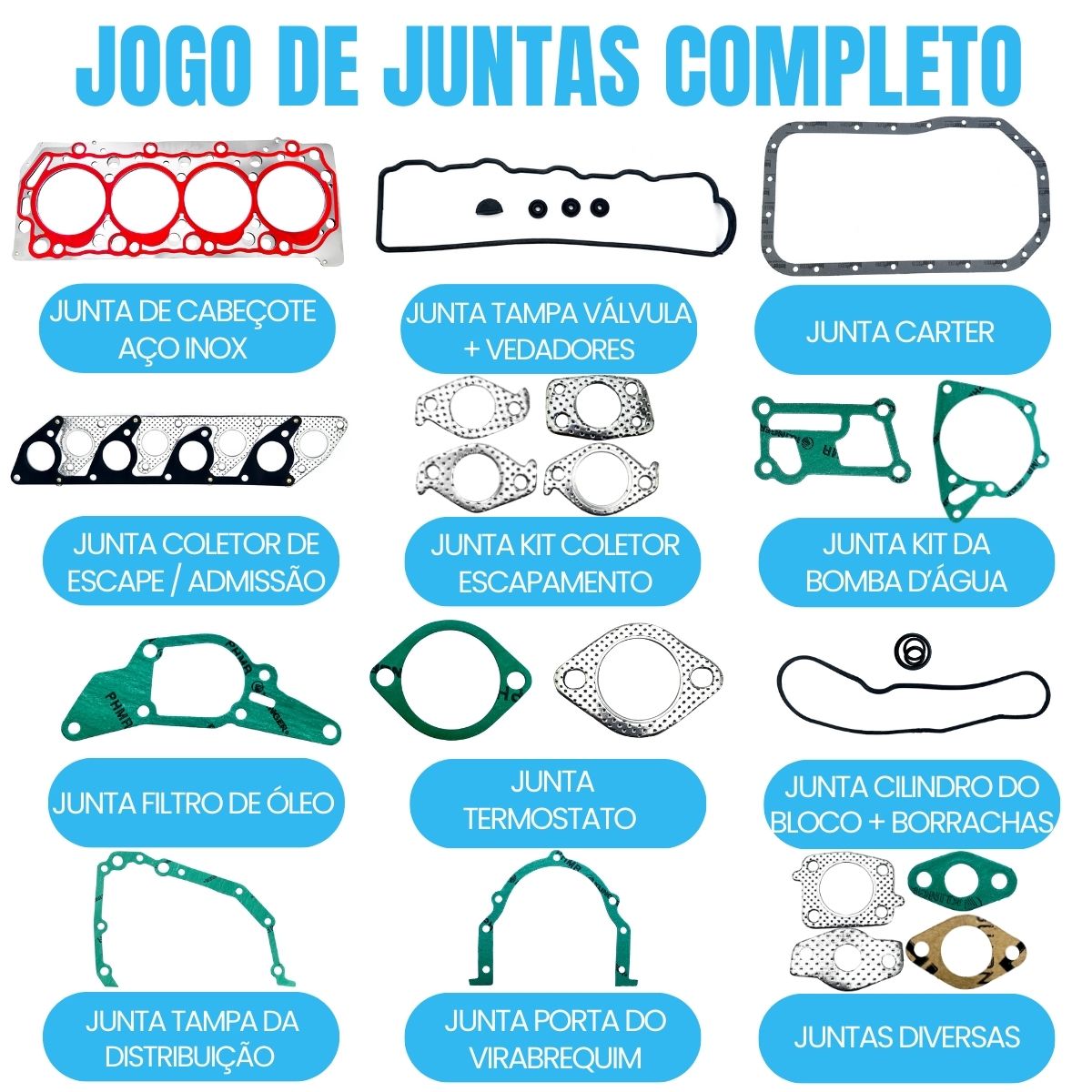 Jogo Junta Motor L200 Pajero 2.5 8v Hpe 4d56 - Imagem 2