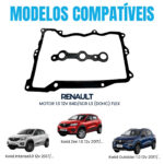 Kit Junta Tampa Válvulas Kwid 1.0 12v 3 Cilindros - Borracha - Imagem 4