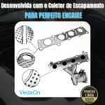 Junta Coletor de Escapamento Land Rover Evoque Freelander 2.0 16V Gasolina - Imagem 4