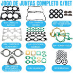 Jogo Junta Completo Hyundai Tucson Santa Fé Vera Cruz 2.7 24V V6 G6BA Em Aço - Imagem 2