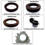 Kit de Retentores com Flange 12V VW UP! 1.0 MPI CHYA/ CHYB/ EA211 Turbo - Imagem 2