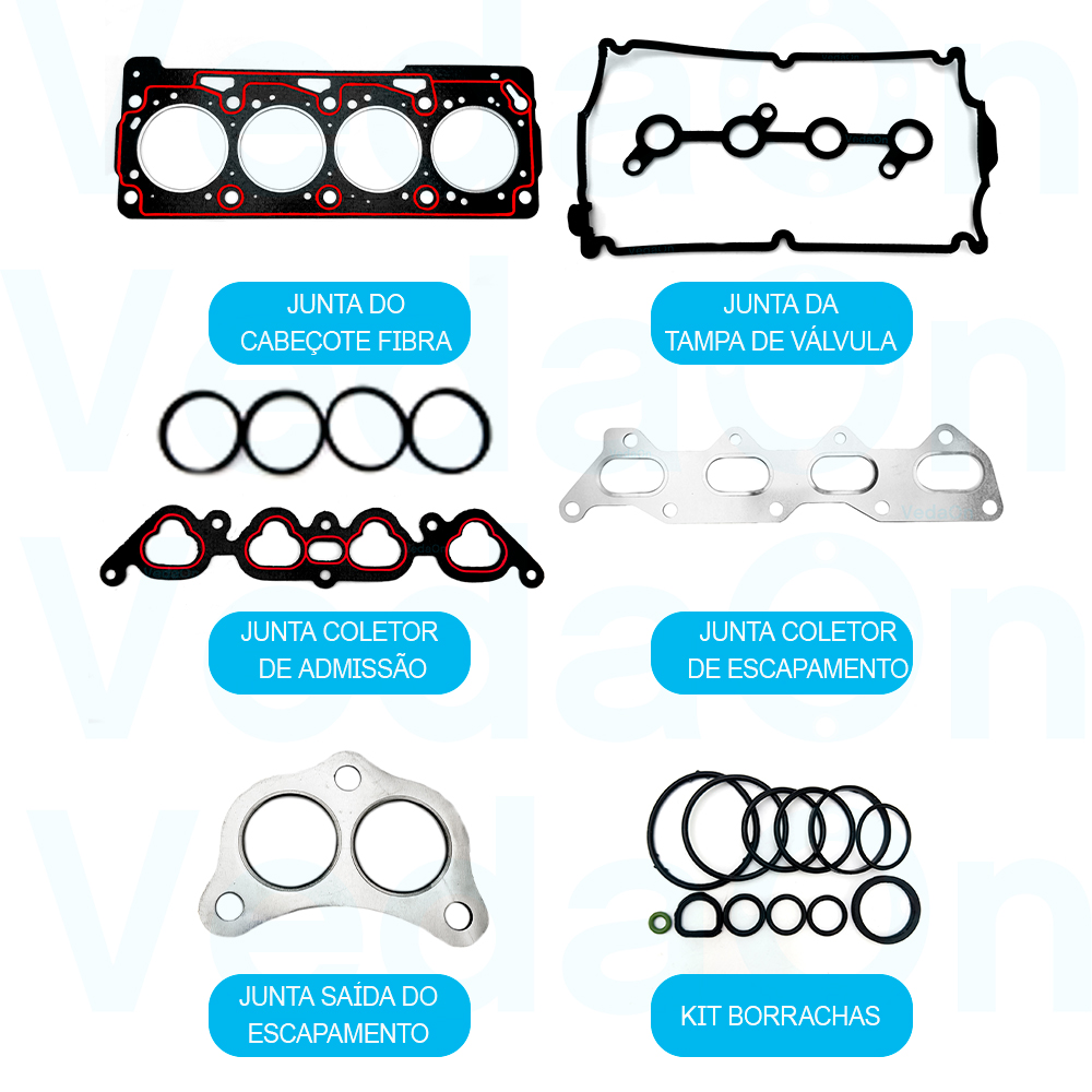 Junta Superior Retificação Vw Gol At Turbo Parati 1.0 16v - Imagem 2