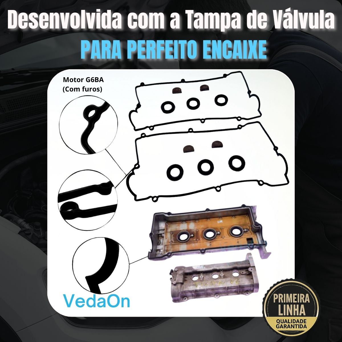 Kit de Juntas Tucson/Sonata/Santa Fé 2.7 V6 24V G6BA DOHC PAK C/ Retentores - Imagem 6