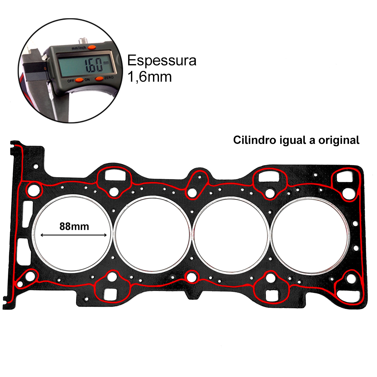 Jogo Junta Completo Ford Fusion Ecosport 2.0 16v Duratec - Imagem 3