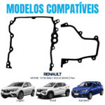 Kit Juntas Cárter (Borracha) Renault Kwid Logan Sandero 1.0 12V L3 B4D (P/ Carter de Alumínio) - Imagem 2
