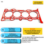 Junta Cabeçote Inox 0,65mm Focus Duratec 2.0 16V Direct Flex 2014/... MGDA XQDA - Imagem 4
