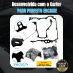 Kit Juntas Cárter (Borracha) Renault Kwid Logan Sandero 1.0 12V L3 B4D (P/ Carter de Alumínio) - Imagem 4