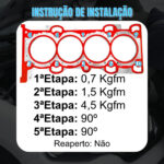 Junta Cabeçote Inox 0,65mm Focus Duratec 2.0 16V Direct Flex 2014/... MGDA XQDA - Imagem 5