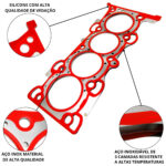 Junta Cabeçote Inox 0,65mm Focus Duratec 2.0 16V Direct Flex 2014/... MGDA XQDA - Imagem 6