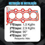 Junta Cabeçote INOX 0,60mm Hyundai New Tucson 1.6 L4 16V DOHC Gamma T-GDi G4FJ - - Imagem 5