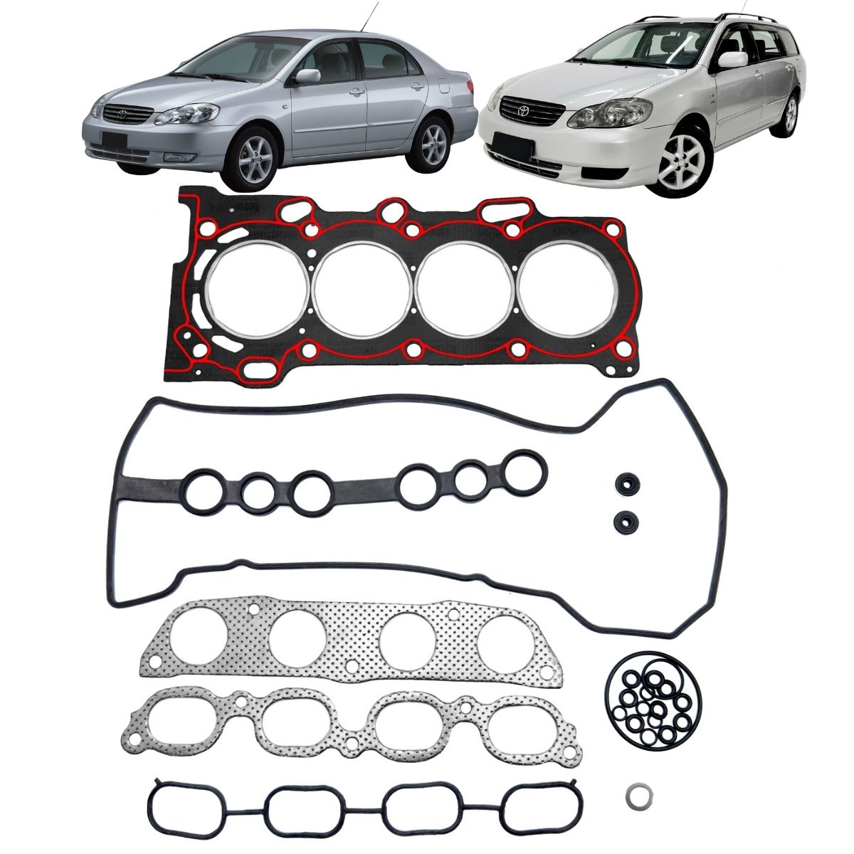 bfff0c8e7b448ae48c8fd4795e81e29f.jpg Jogo Junta Cabeçote Toyota Corolla 1.6 1.8 16v Vvti 1zz - Imagem 1