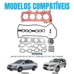 Kit Junta Superior Com Retentor Corolla 1.6 1.8 16v Vvti 1zz - Imagem 4