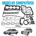 Jogo Junta Motor Com Retentor Corolla 1.6 1.8 16v Vvti 1zz - Imagem 4