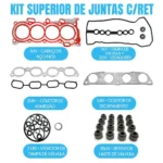 Kit Junta Superior Com Retentor Corolla 1.6 1.8 16v Vvti 1zz - Imagem 2