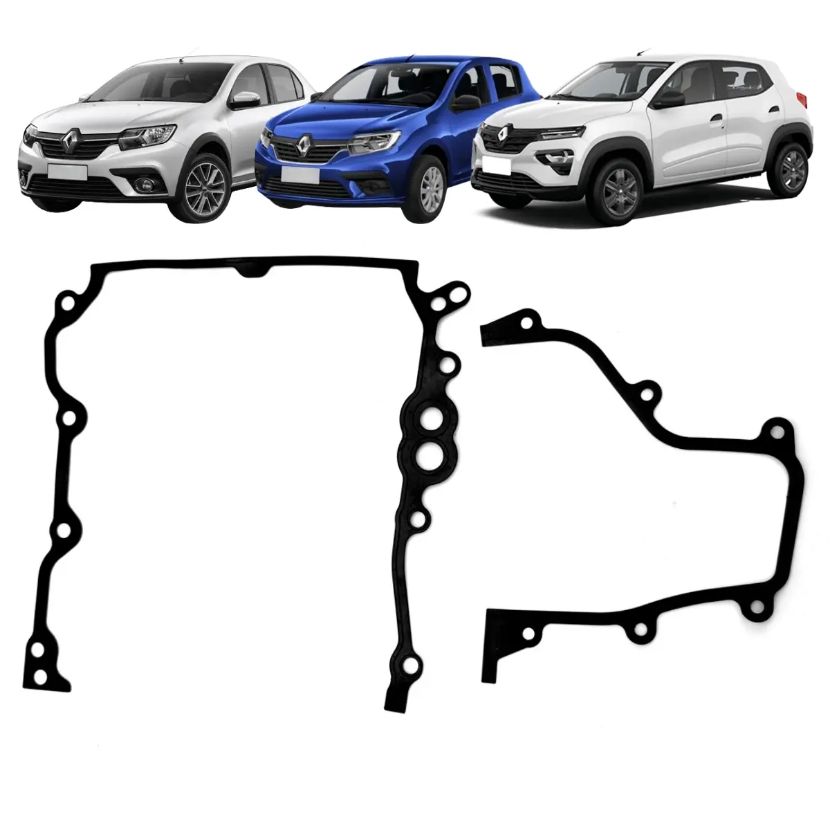 3ffae64d3bbc3a76cad0be38aef72e03.webp Kit Juntas Cárter (Borracha) Renault Kwid Logan Sandero 1.0 12V L3 B4D (P/ Carter de Alumínio) - Imagem 1