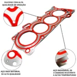 Junta Cabeçote INOX 0,54mm Corolla Fielder Rav4 1.6 3ZZ-FE 1.8 1ZZ-FE L4 16V DOHC 98/... - Imagem 6