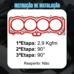 Kit de Juntas INOX Toyota Corolla Antigo 1.8 L4 16V DOHC 7A-FE - Imagem 6