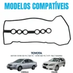 Junta Tampa Válvula Toyota Corolla 1.6 1.8 16v Vvti 1zz - Imagem 3
