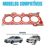 Junta Cabeçote INOX 0,54mm Corolla Fielder Rav4 1.6 3ZZ-FE 1.8 1ZZ-FE L4 16V DOHC 98/... - Imagem 4
