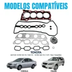 Jogo Junta Cabeçote Toyota Corolla 1.6 1.8 16v Vvti 1zz - Imagem 4