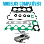 Kit Junta Superior Corolla 1.8 16v Dohc 7afe 1992 A 2002 - Imagem 3