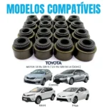 Kit Retentores Haste De Válvulas Toyota Hilux Sw4 2.7 16v - 16 Peças - Imagem 4
