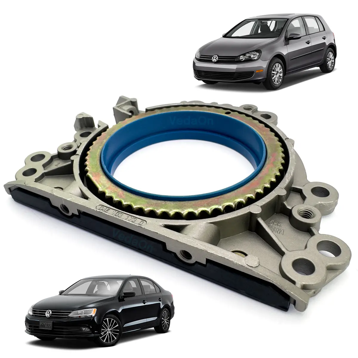 adfb14cc0480702277073dced2165526.jpg Retentor Flange 16V VW / Audi 1.4 TSI Golf Jetta Tiguan T-cross A1 A3 Q3 - Imagem 1