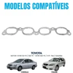 Junt Coletor Admissão Corolla Fielder 1.6 1.8 16v Vvti 1zzfe - Imagem 3