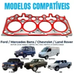 Junta Cabeçote Aço Inox Ford Ranger 2.5 8v Maxion Hs Tdi Diesel - Imagem 2