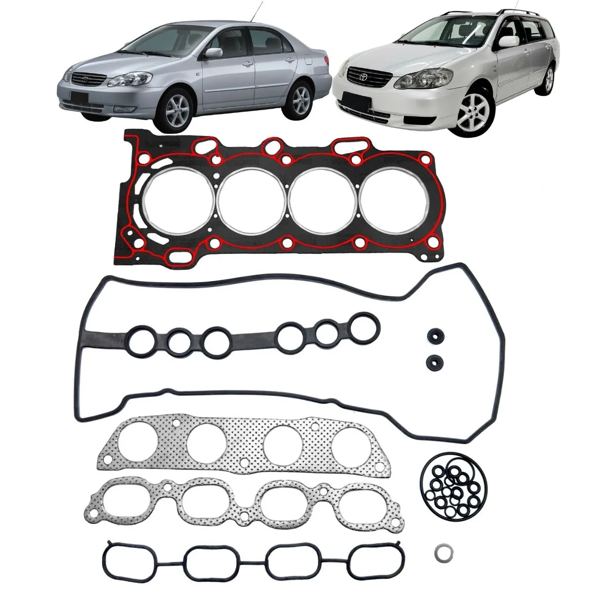 bfff0c8e7b448ae48c8fd4795e81e29f.jpg Jogo Junta Cabeçote Toyota Corolla 1.6 1.8 16v Vvti 1zz - Imagem 1
